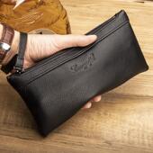 钱包男长款 真皮男士 拉链手机包钱夹潮手拿包小手包牛皮高档手抓包