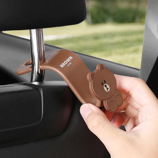 汽车挂钩座椅背挂钩前排车用卡通可爱网红女车内多功能车载小挂钩