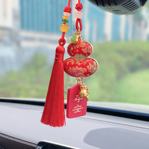 仿宋锦葫芦平安车载挂件汽车挂饰