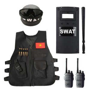 儿童特种兵玩具枪套装男童仿真户外cs特警衣服小警察玩具装备