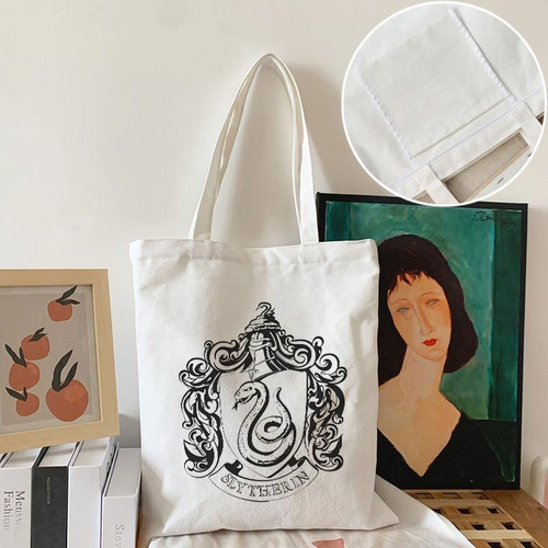 哈利波特联名周边大学生上课书包帆布包背包单肩手提包托特包