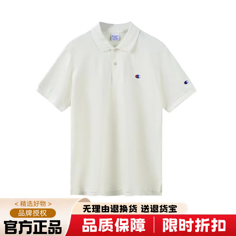 日版冠军刺绣翻领短袖T恤男女POLO衫上衣休闲宽松潮牌夏季薄款
