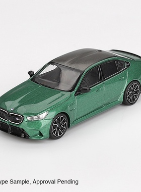 MINIGT 1:64 宝马BMW M5 G90 IsIe of 绿色 #1086合金汽车模型