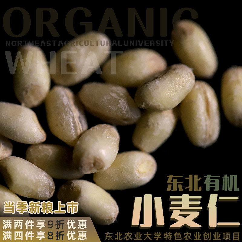 学子饭桌有机东北小麦仁米脱皮去皮壳粗粮五谷杂粮粥米新鲜麦仁米