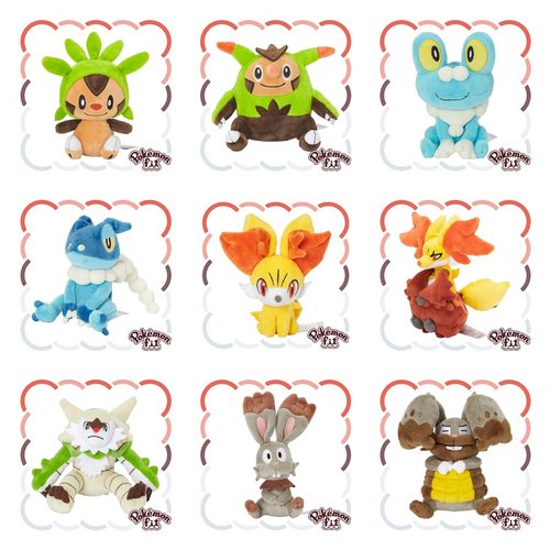 日版宝可梦Pokemon fit掌心卡洛斯地区XY毛绒玩偶 掘掘兔甲贺忍蛙