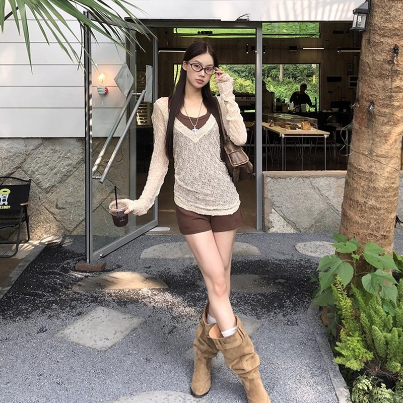 纯欲辣妹夏季防晒罩衫女上衣套装