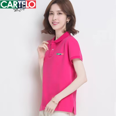 鳄鱼POLO衫短袖t恤女夏季纯棉