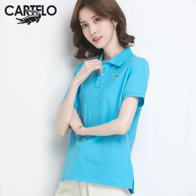 鳄鱼POLO衫短袖t恤女夏季纯棉