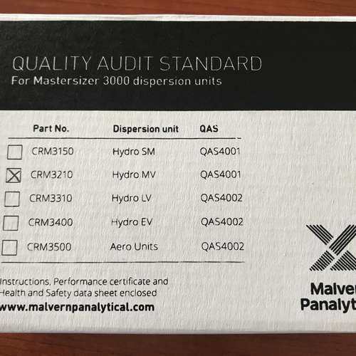 马尔文标样 型号:GG988-CRM3210 库号：M23939