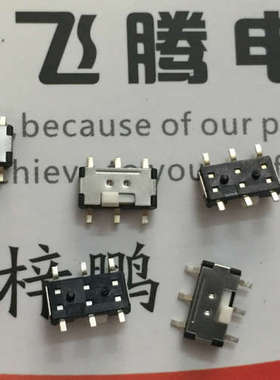 原装美国Ck AYZ0202AGRL微型拨动开关6脚2档 贴片双排滑动立式