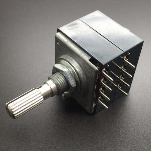 RH2701 发烧双联抽头音响电位器 100KAX2 柄长25MM 花轴 RH27型