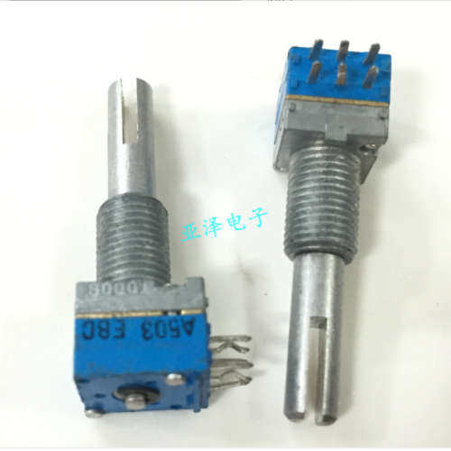 进口TOCOS日本09型精密电位器双联A50K开叉轴25MM双联音量电位器