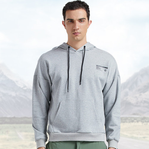 TECTOP探拓户外春秋季套头连帽卫衣男士款弹力透气时尚运动休闲衣