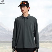 T恤防晒透气登山徒步弹力速干衣 长袖 探拓户外春夏翻领POLO衫 男款