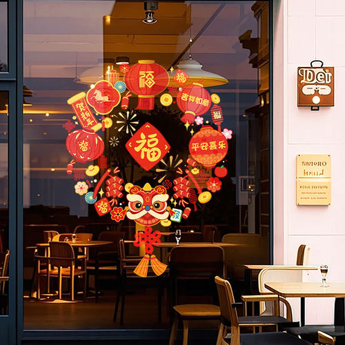 马年公司酒店新年装饰福字灯笼