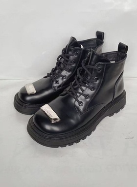 断码清仓MN厚底马丁靴女冬新款英伦风爆款时尚加绒百搭短靴21578