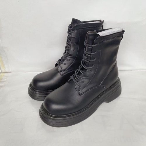 厚底马丁靴女秋冬新款单靴增高