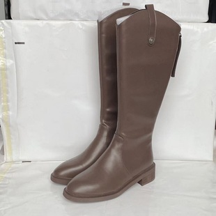 珂卡系列粗跟长筒靴女秋冬新款 马丁靴显瘦不过膝厚底骑士长靴4062