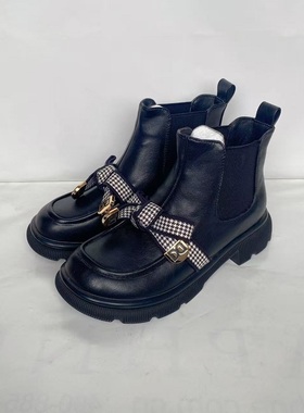 珂卡系列厚底切尔西靴女秋冬新款靴子乐福鞋女高级感小短靴4302