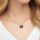 Женское классическое колье высокого класса с цепочкой на ключицу Swarovski black swan, легкая роскошная ниша mini 1