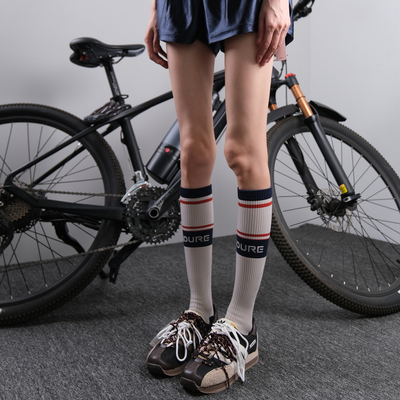 肌能压缩压力小腿袜女运动健身跑步骑行跳绳瑜伽普拉提羽毛球网球
