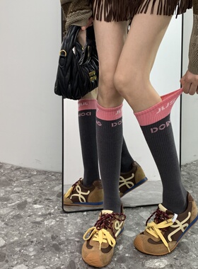 美式潮流运动风压力小腿袜女显瘦高级时尚感瑜伽户外跑步健身登山
