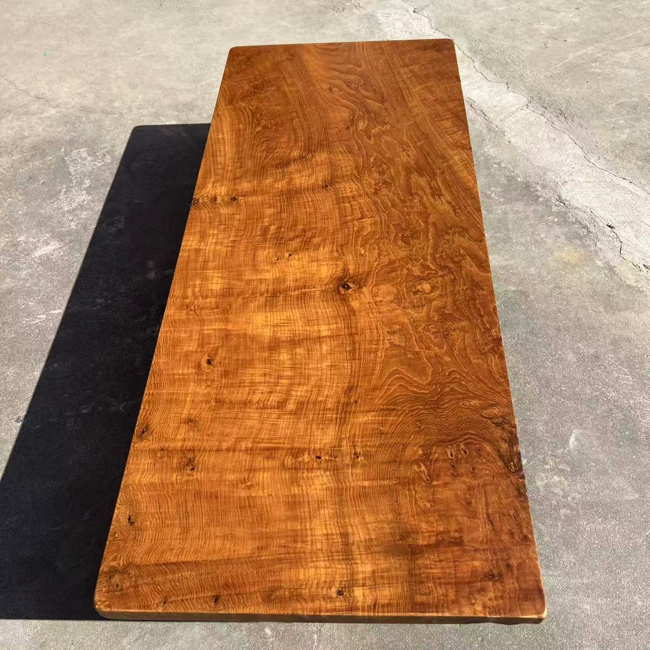 缅甸柚木实木大板桌书房办公书桌