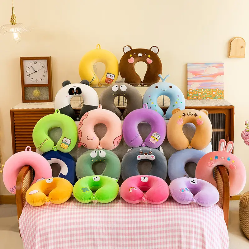 颈枕旅行U型枕记忆棉颈椎枕汽车靠垫户枕卡通U型枕头毛绒玩具
