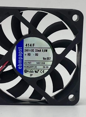 德国ebmpapst TYP 414F 514F 614F 714F 24V 变频器散热风扇
