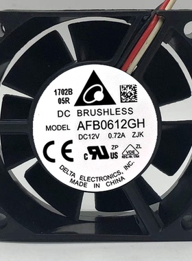 台达 AFB0612GH 6025 大风量三线 12V 0.72A 6cm全新原装散热风扇