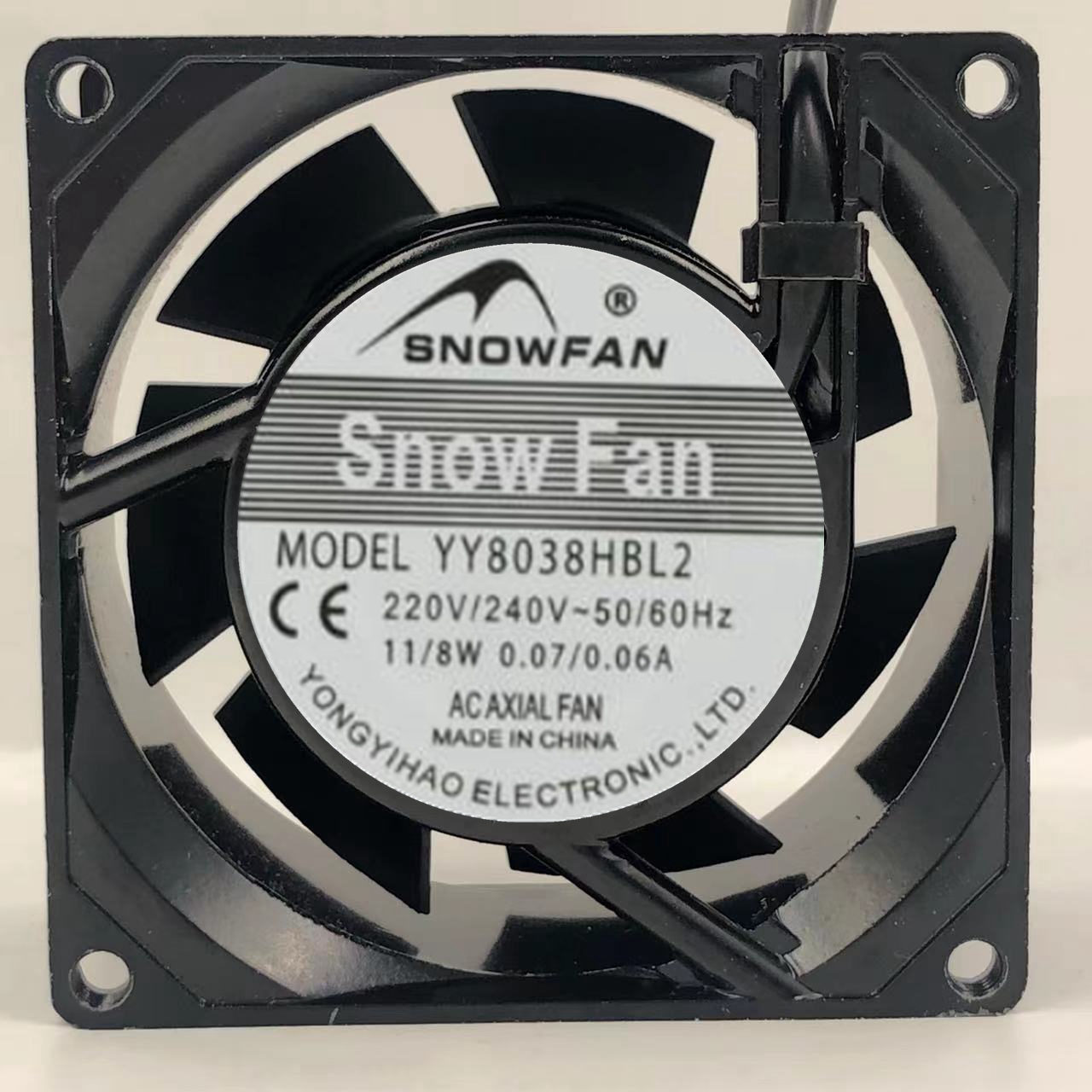 正品SNOW/FN YY8038HBL2风AC220V交流A80机38双滚珠轴承散热风扇