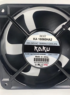 全新KAKU卡固KA18060HA2 HA3 IP68防水220V/380V散热风扇18CM风机
