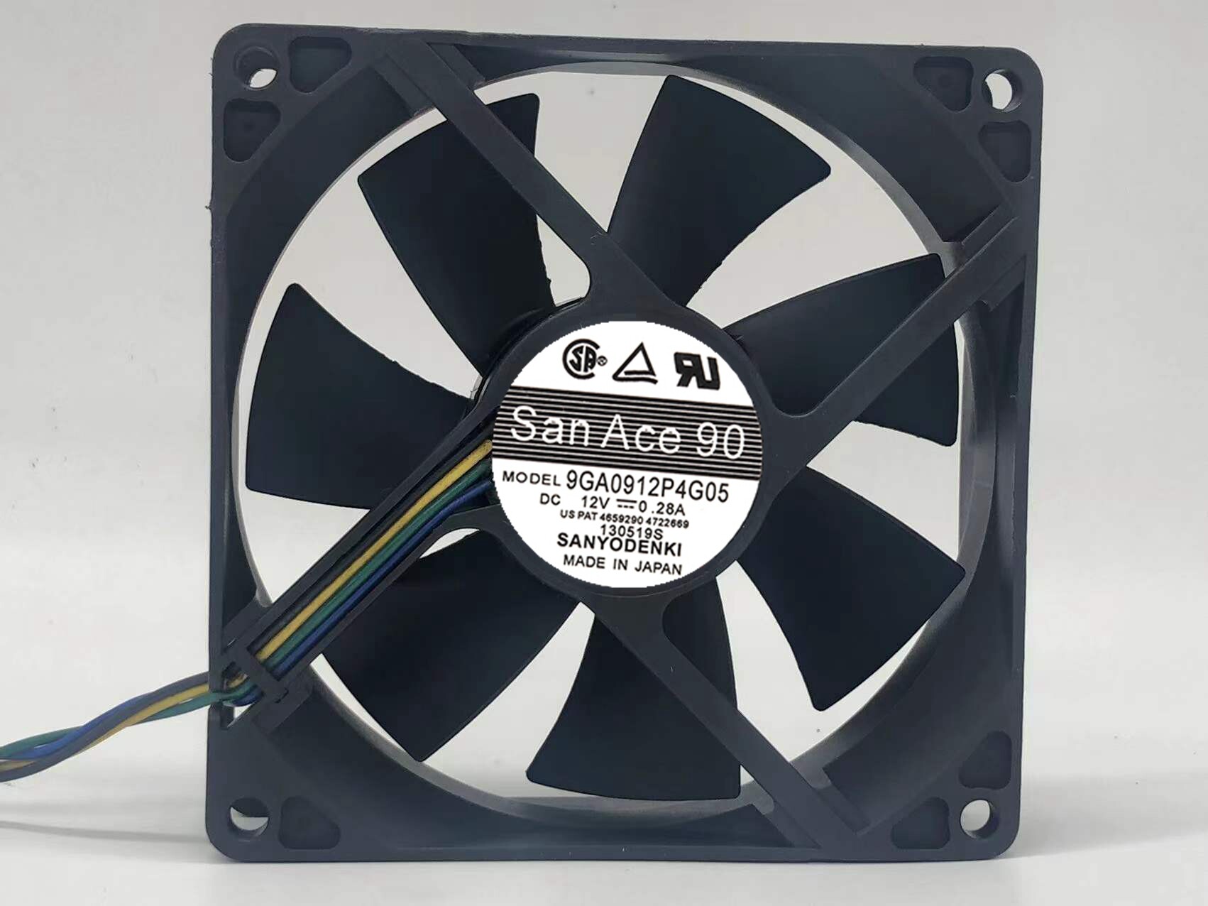 三洋 9GA0912P4G05 12V 0.28A 9cm/厘米9025四线静音pwm温控风扇