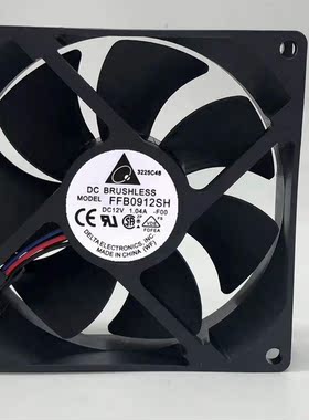 原装台达 FFB0912SH 9CM9025 12V 1.04A 三线大风量风扇温控