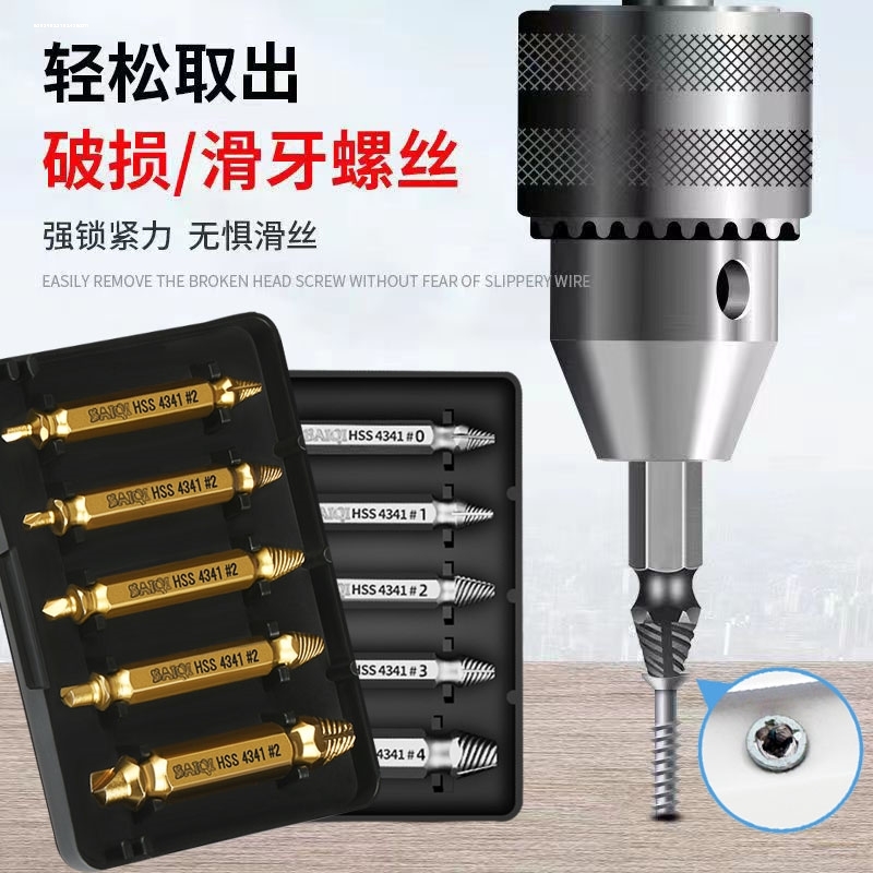 断头螺丝取出器断丝神器取丝器专用取滑丝滑牙反丝工具起子滑牙
