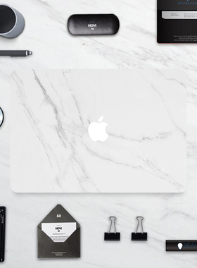 适用MacBook贴纸Air13.6pro13.31415电脑16寸外壳保护贴膜大理石