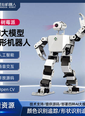 树莓派4B AI大模型人形机器人AI视觉物体追踪语音交互python编程