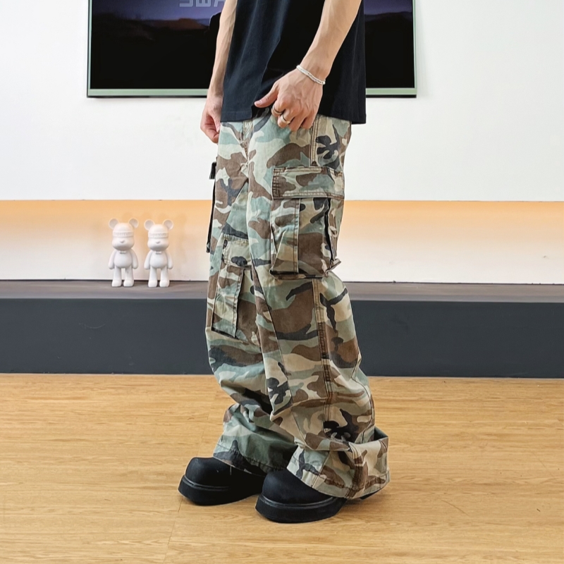 美式嘻哈战术Cargo工装迷彩裤