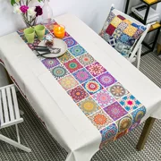 Bông và vải lanh hình chữ nhật vải vải sân vườn Đông Nam Á quốc gia khách sạn phòng khách cà phê bàn ​​vải vải cờ bàn - Khăn trải bàn