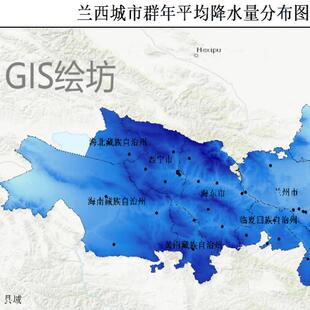 GIS地图代做/年平均降水量图/人口密度图/地形图/可达性分析等