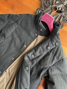 300米开外哥的气场~忒强!不撞衫个性设计感棉麻料中长款羽绒服男