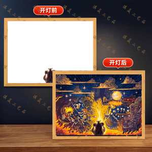 海贼王航海王动漫路飞周边灯光画发光画相框摆台床头小夜灯送朋友