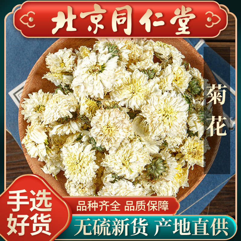 同仁堂正品菊花500g黄山贡菊花茶装另售桐乡杭白菊茶胎菊王菊花茶