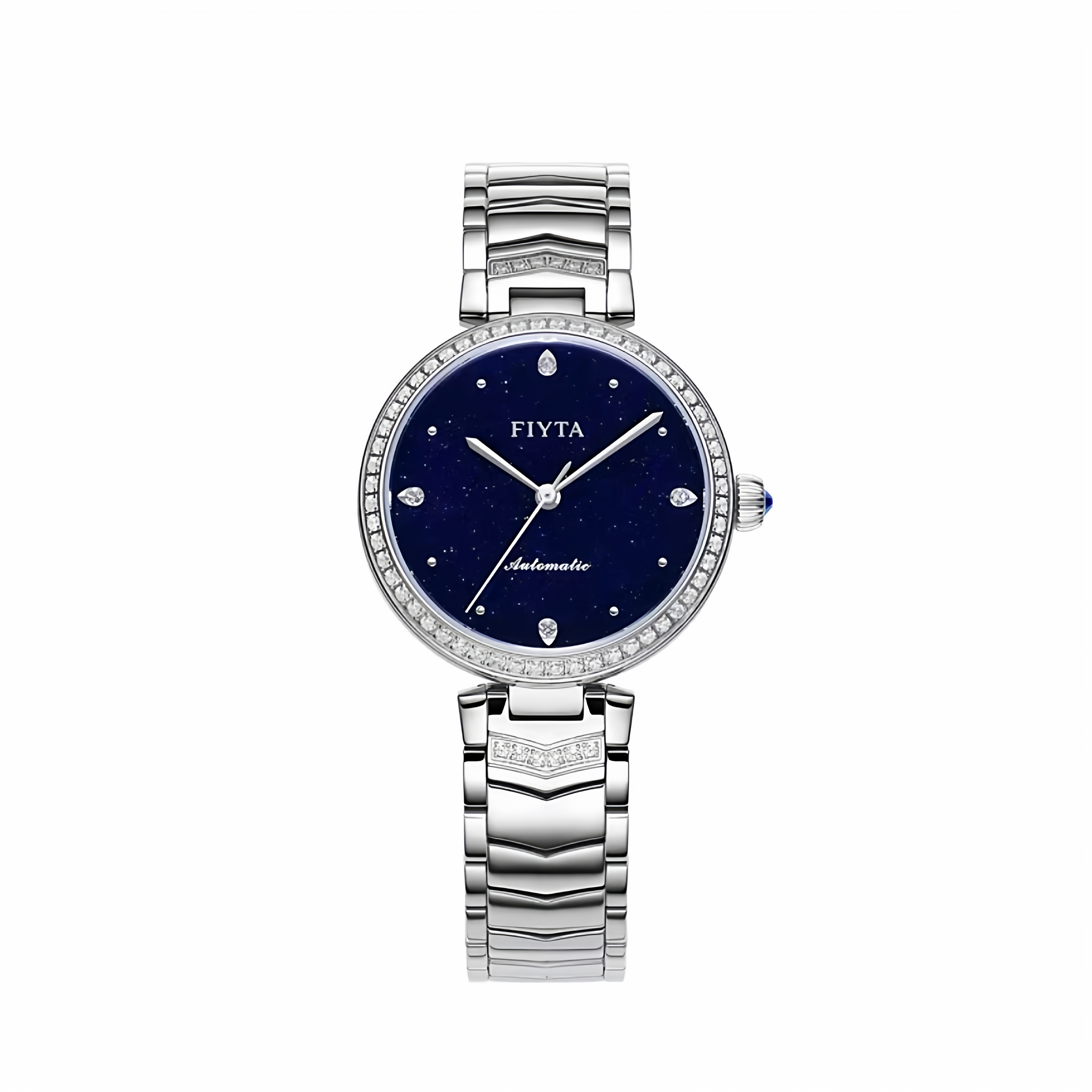 女朋友礼物高圆圆同款飞亚达手表心弦轻奢镶钻蓝面星空钢带机械表