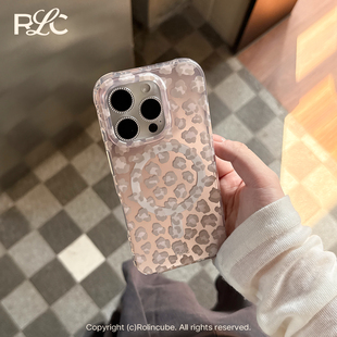 Rolincube原创苹果17Promax手机壳新款iPhone17Pro适用Magsafe磁吸壳15Promax个性16Pro全包磨砂16Promax豹纹