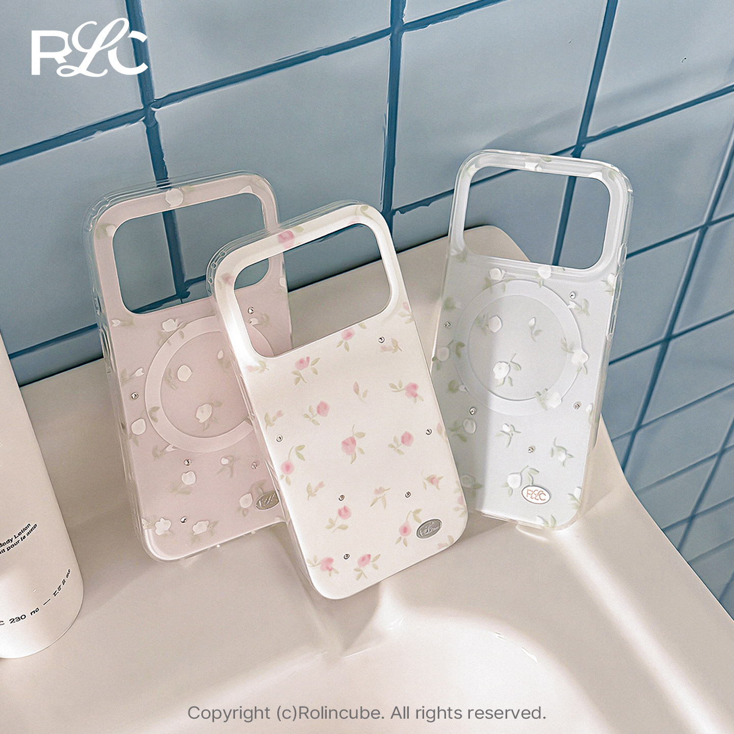 Rolincube原创苹果17Promax手机壳碎花iPhone17Pro磁吸Magsafe韩系16Pro时尚15Pro简约16Promax全包17高级ins