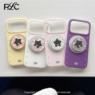 Rolincube原创镶钻纯色苹果17Promax手机壳ins简约iPhone17Pro新款15Pro磁吸壳Magsafe全包16Promax适用16Pro