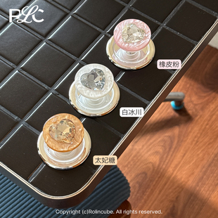 Rolincube原创三色钻石爱心磁吸手机支架Magsafe伸缩气囊便携创意