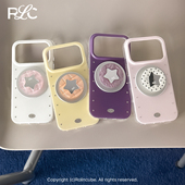 Rolincube原创镶钻纯色苹果17Promax手机壳ins简约iPhone17Pro新款 15Pro磁吸壳Magsafe全包16Promax适用16Pro