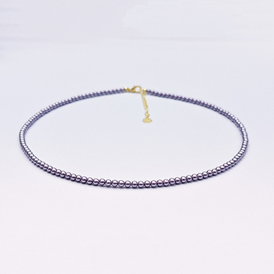 2-3mm蓝莓紫延长链小米珠珍珠项链XLA409